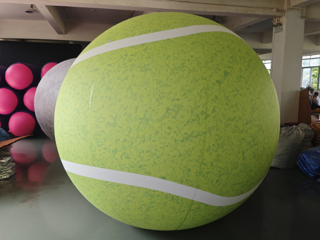 reusable & portable oversized Giant Inflatable Tennis Ball | Bright Lime Green Statement Decor