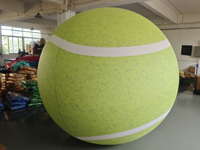 reusable & portable oversized Giant Inflatable Tennis Ball | Bright Lime Green Statement Decor