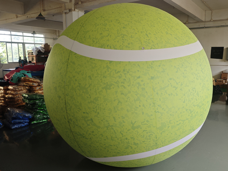 reusable & portable oversized Giant Inflatable Tennis Ball | Bright Lime Green Statement Decor