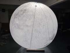 reusable for indoor & outdoor events Giant LED Inflatable Moon Ball | Soft Pale Lunar White Art Installation