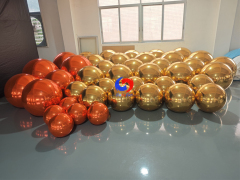 Modern wedding & brand launch events backdrop Stunning Silver & Black Inflatable Mirror Balls