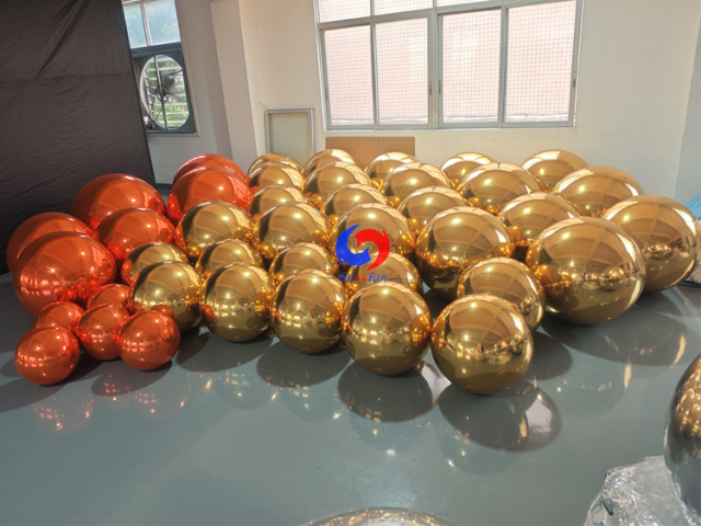 Modern wedding & brand launch events backdrop Stunning Silver & Black Inflatable Mirror Balls
