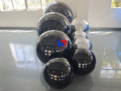 Matte Blush Pink, Metallic Gold & Metallic Purple inflatable decorative spheres for event installations