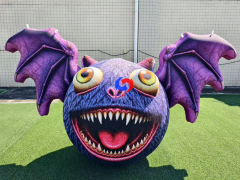 Giant Purple Inflatable Bat Monster | Spooky Halloween Decor