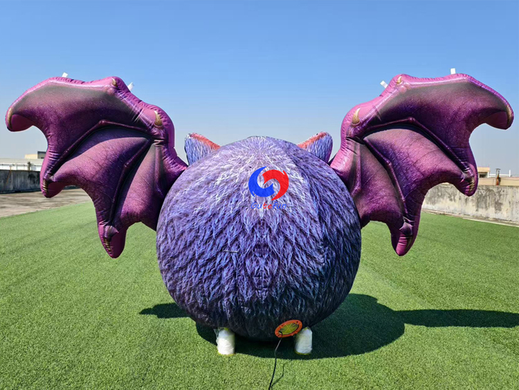 Giant Purple Inflatable Bat Monster | Spooky Halloween Decor