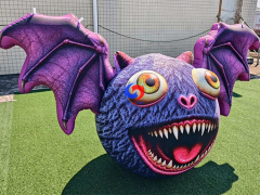 Giant Purple Inflatable Bat Monster | Spooky Halloween Decor