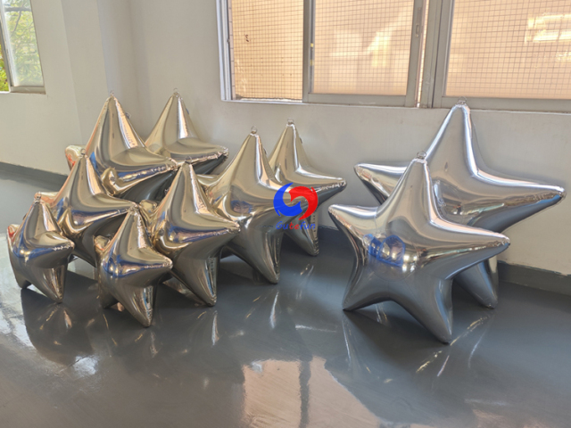 Gold Inflatable Mirror Star Spikes | Luxury Metallic Event Decor