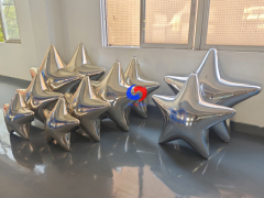 Giant Mirror Inflatable Star Ornaments | Christmas Metallic Decor