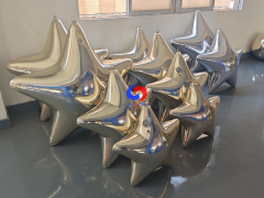 Giant Mirror Inflatable Star Ornaments | Christmas Metallic Decor