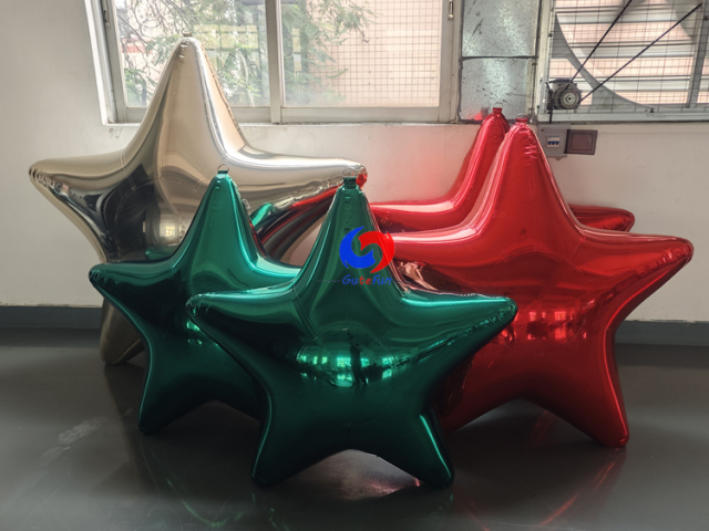 Gold Inflatable Mirror Star Spikes | Luxury Metallic Event Decor