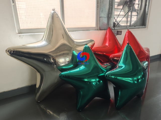 Gold Inflatable Mirror Star Spikes | Luxury Metallic Event Decor