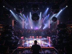 Black Mirror Inflatable Sphere | Moody & sophisticated glossy black mirror balls