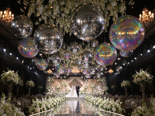 Inflatable Mirror Balls | Silver & Iridescent Holographic
