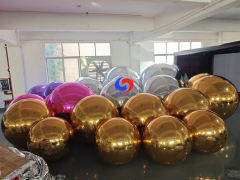 Black Mirror Inflatable Sphere | Moody & sophisticated glossy black mirror balls