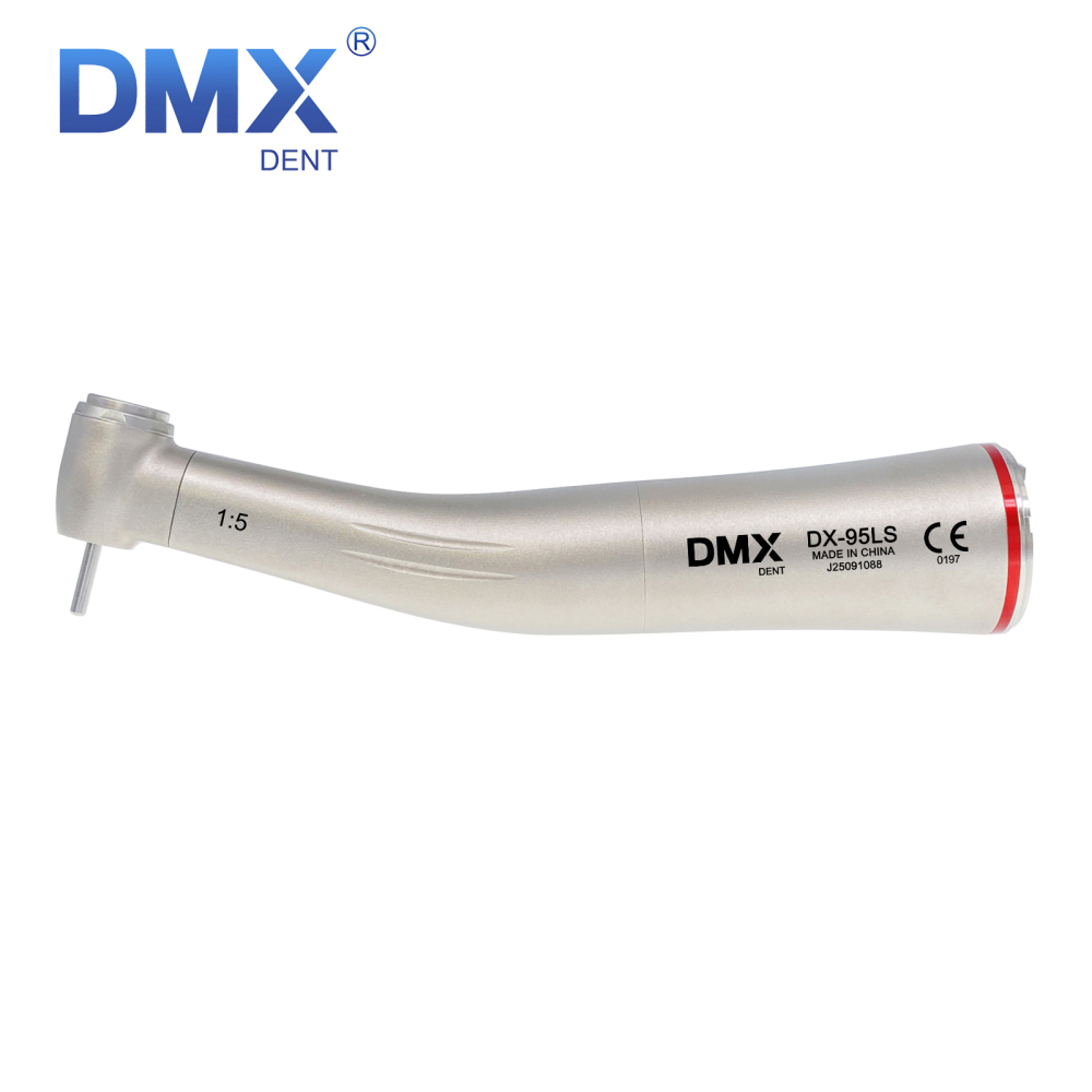 DMXDENT DX-95LS 1:5 Dental Increasing Fiber Optic Contra Angle Handpiece Fit NSK Electric Motor