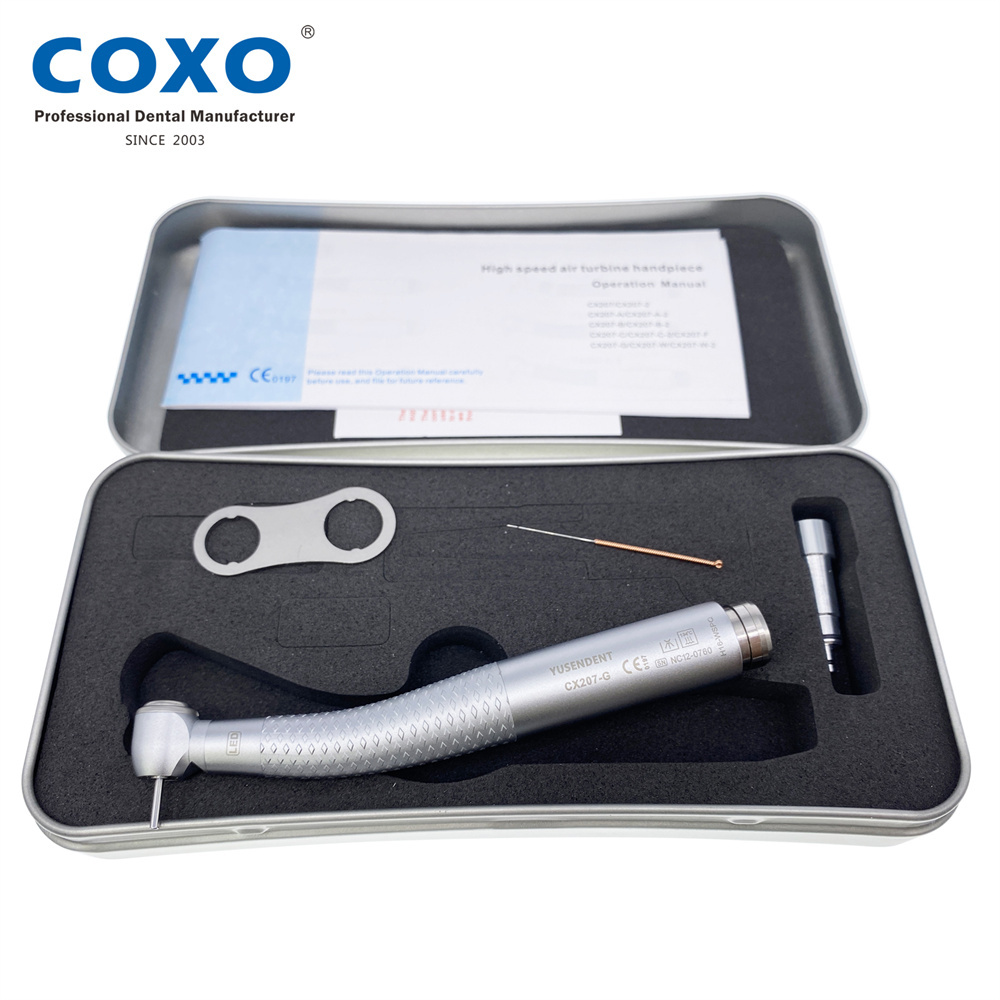 COXO YUSENDENT CX207-G H16-WTPQ / H16-WSPQ Dental Fiber Optic High Speed Air Turbine Handpiece