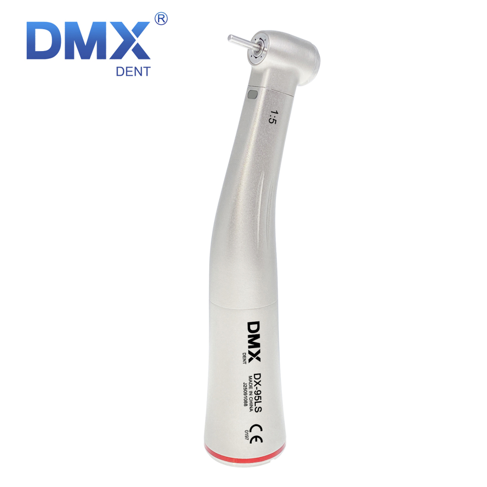 DMXDENT DX-95LS 1:5 Dental Increasing Fiber Optic Contra Angle Handpiece Fit NSK Electric Motor
