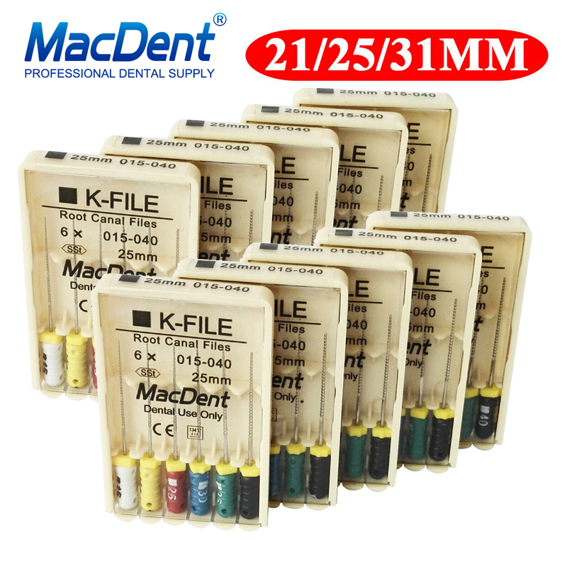 MacDent Yellow Dental Endodontics Hand Use Root Canal K-File