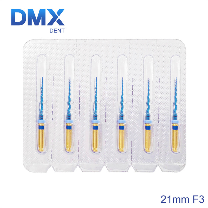 DMXDENT PT-BLUE Dental Heat Activated Niti Endodontic Root Canal Files Mixed 21mm/25MM