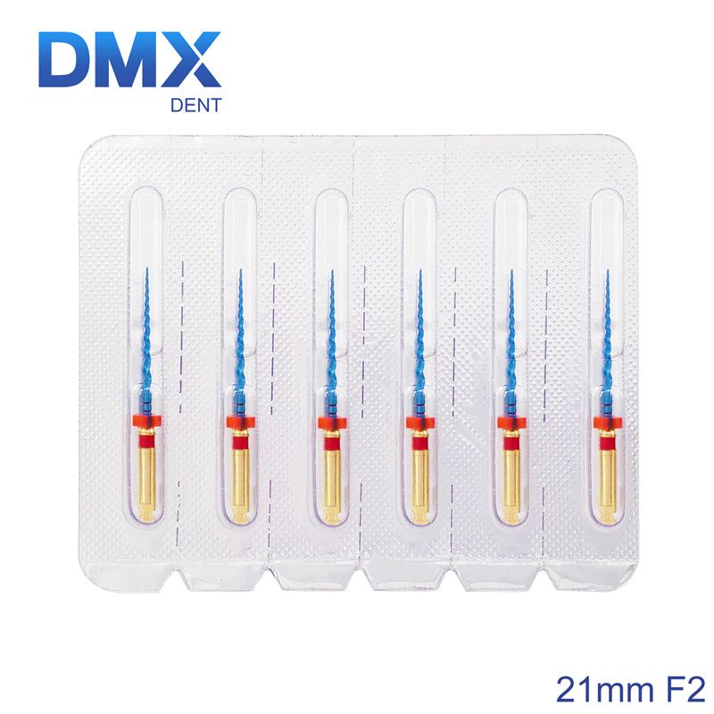 DMXDENT PT-BLUE Dental Heat Activated Niti Endodontic Root Canal Files Mixed 21mm/25MM