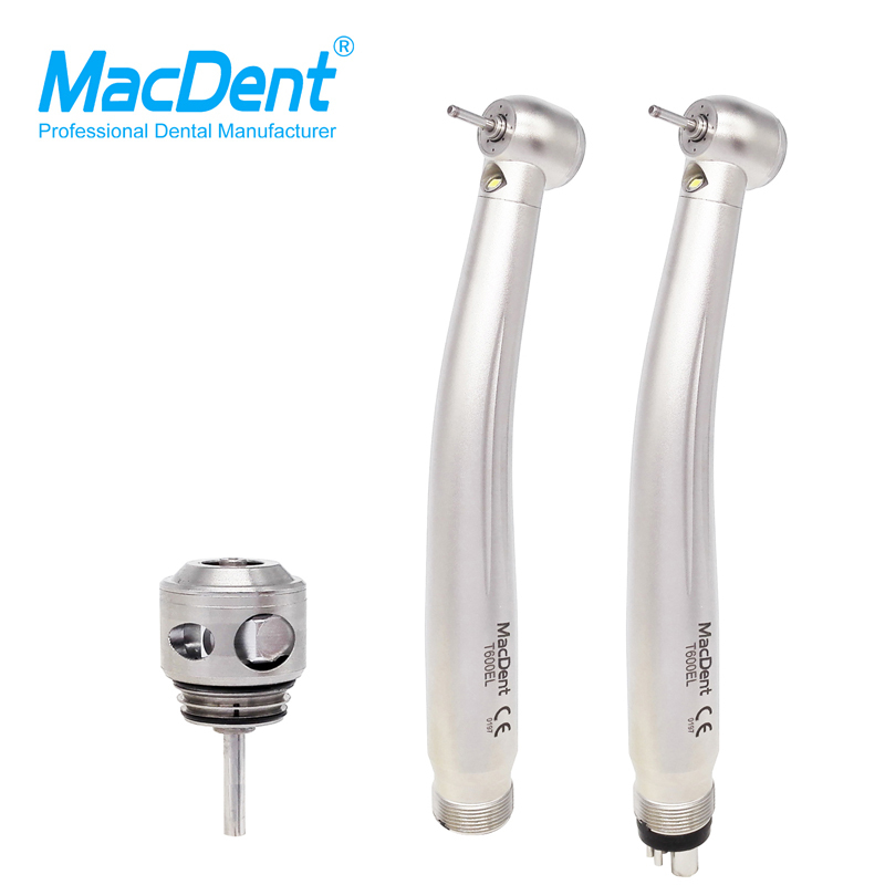 MacDent T600EL B2/M4 Dental E-generator LED High Speed Air Turbine Handpiece