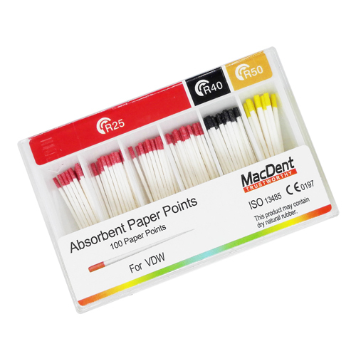 MacDent Dental Absorbent Paper Points For VDW R25 R40 R50