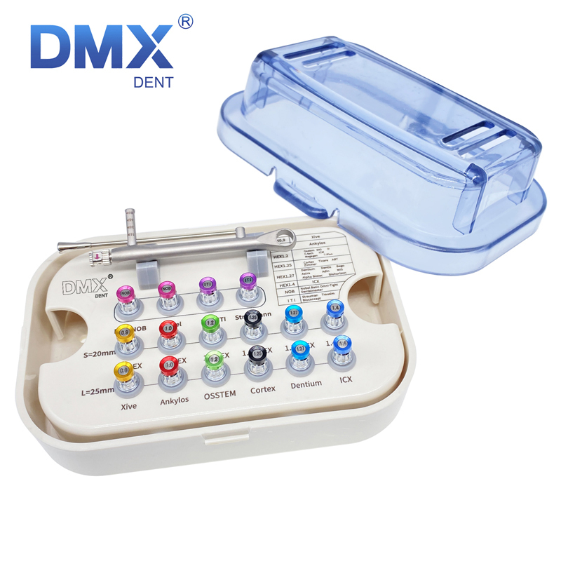 DMXDENT Dental Implant Instrument Universal Prosthetic Restoration Hand Driver Tool Kit