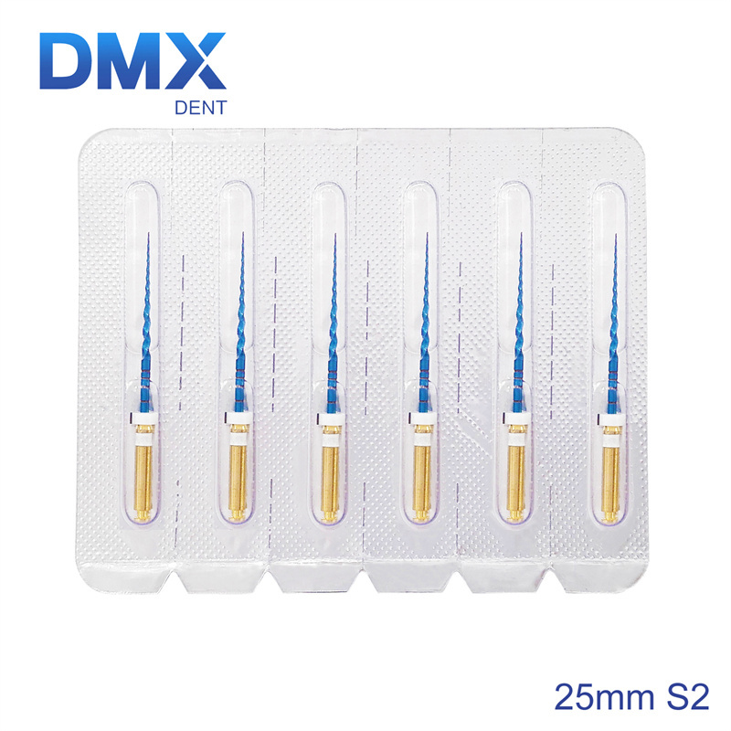 DMXDENT PT-BLUE Dental Heat Activated Niti Endodontic Root Canal Files Mixed 21mm/25MM