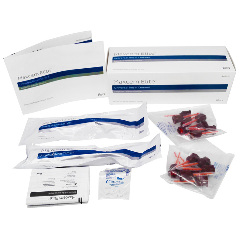 Kerr Maxcem Elite REF 33872 Dental Self Etch Adhesive Resin Cement Syringe 2/Pk Clear 5 Gm