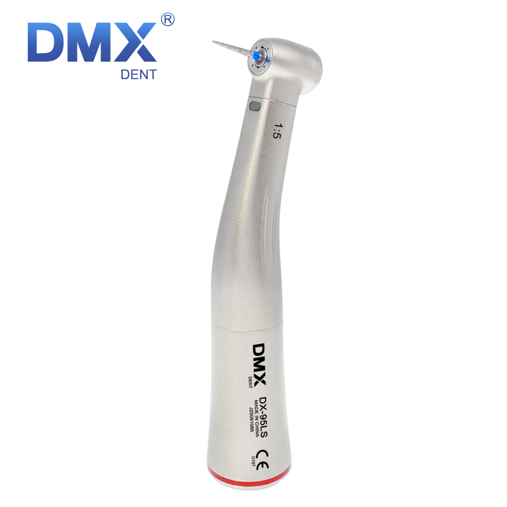 DMXDENT DX-95LS 1:5 Dental Increasing Fiber Optic Contra Angle Handpiece Fit NSK Electric Motor