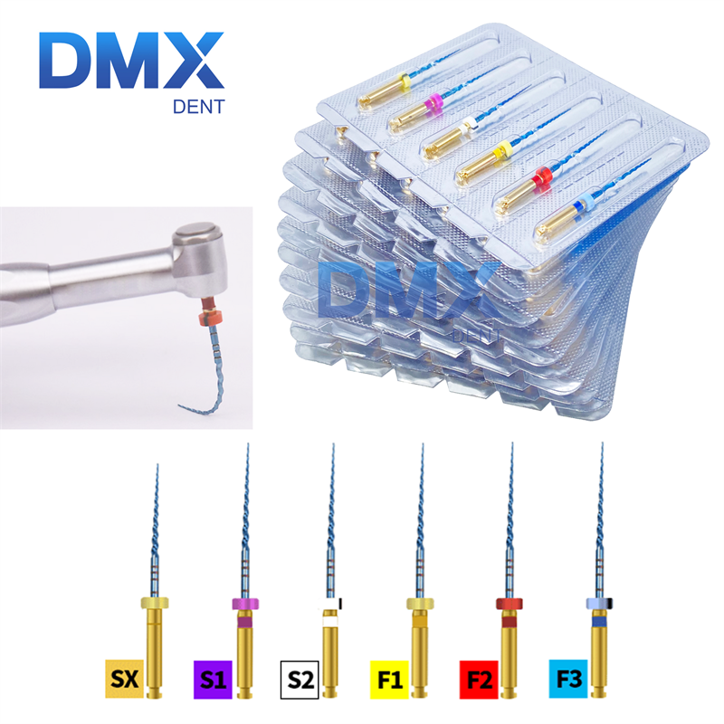 DMXDENT PT-BLUE Dental Heat Activated Niti Endodontic Root Canal Files Mixed 21mm/25MM