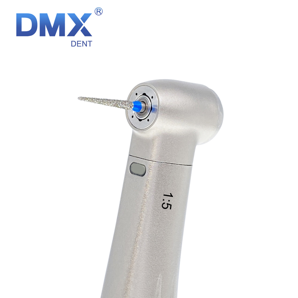 DMXDENT DX-95LS 1:5 Dental Increasing Fiber Optic Contra Angle Handpiece Fit NSK Electric Motor