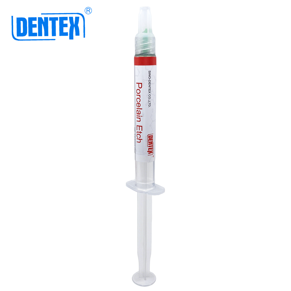 Dentex Dental Porcelain Etch Gel 9.5% Hydrofluoric Acid Etchant Syringe 2.5ml