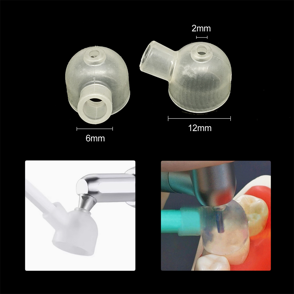 2 Pcs Dental Sandblasting Sandblaster Polisher Dust Proof Tiny Cover Powder Cap