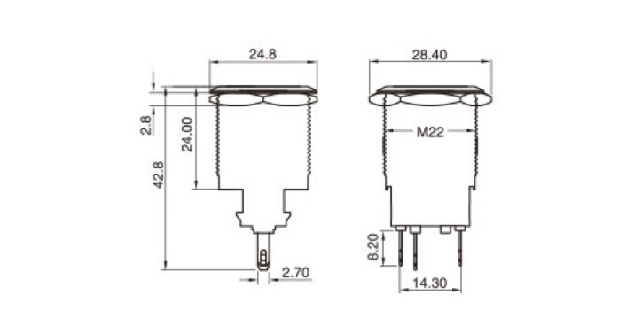 Push Botton metal switch 22MM