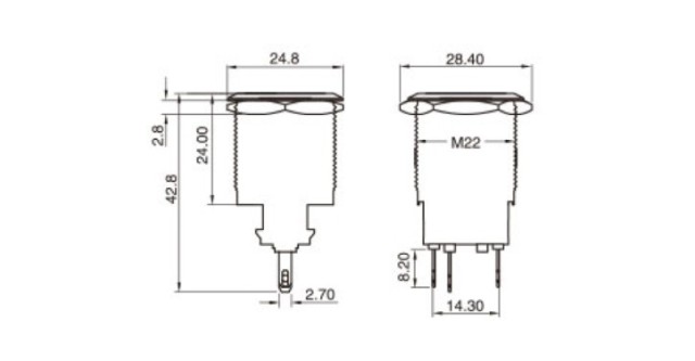 Push Botton metal switch 22MM