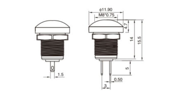 8MM round head-B