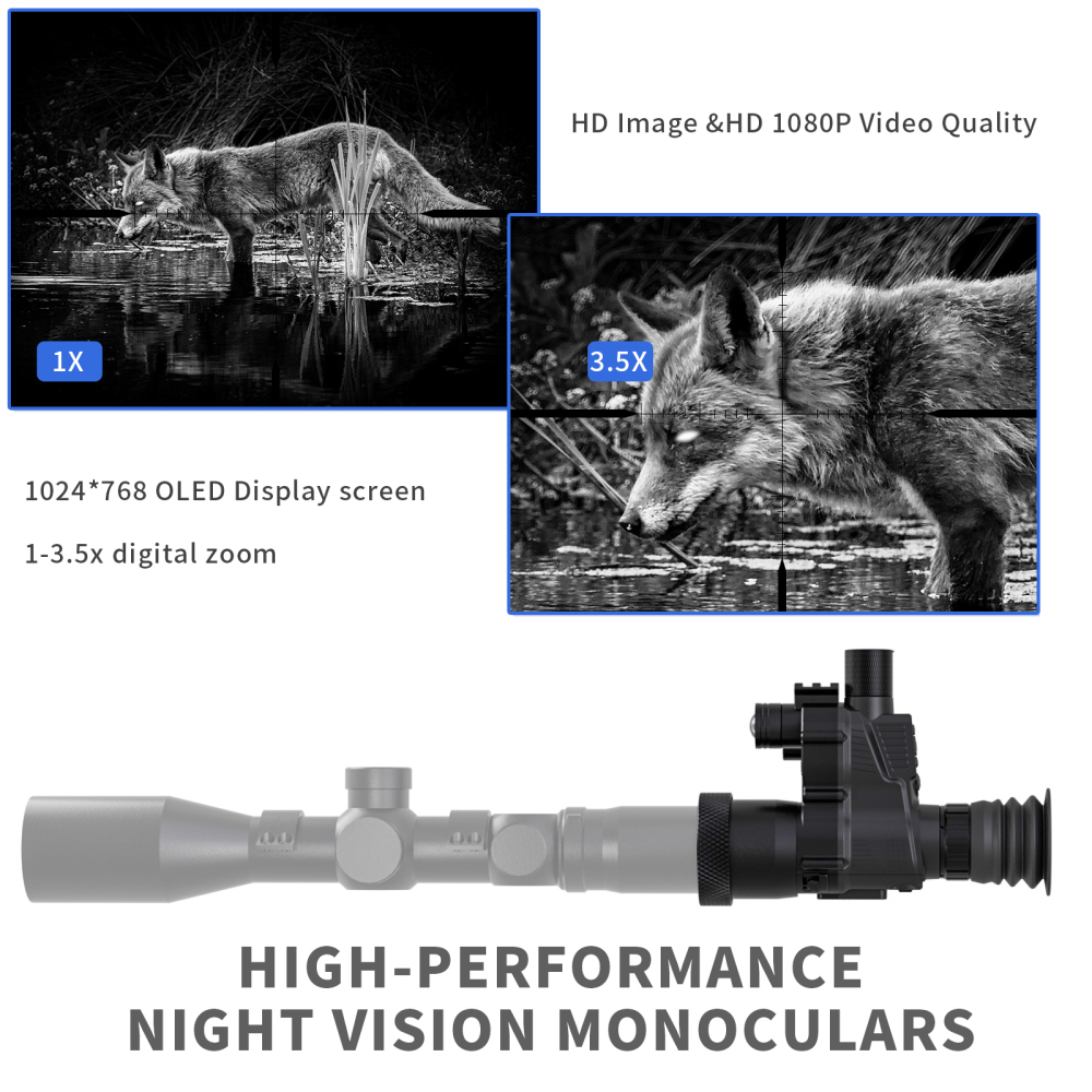 henbaker NV700S Digital Night Vision Scope rifle scope Clip on night vision Night vision telescope