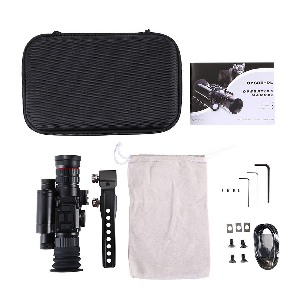henbaker cy800 All aluminum alloy Digital Night Vision Scope rifle scope Built in rangefinder Ballistic calculation