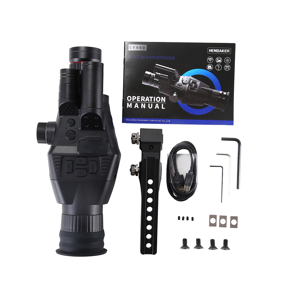 henbaker cy900 Digital Night Vision Scope rifle scope Built in rangefinder Ballistic calculation