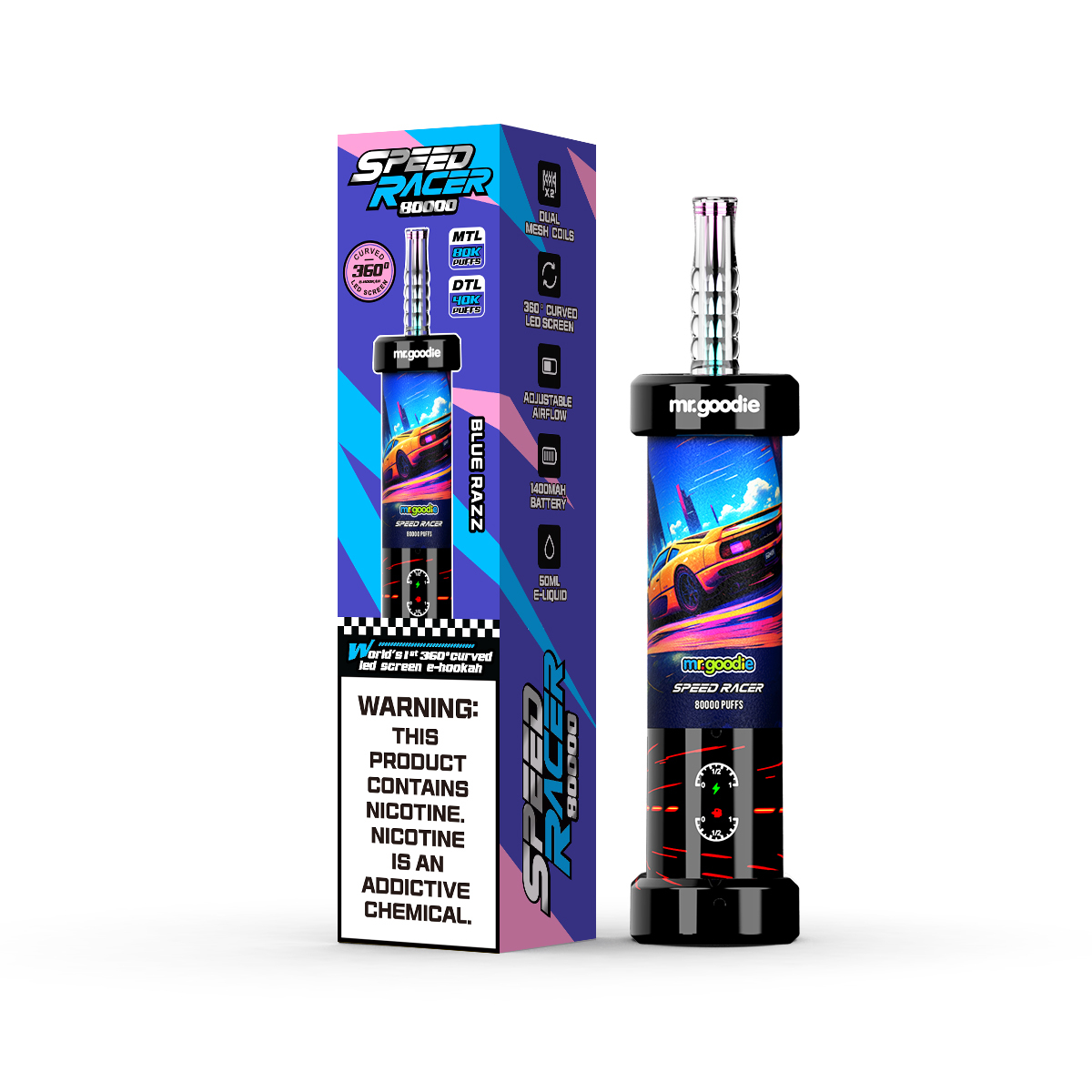 Mr. Goodie Speed Racer DTL/MTL Disposable Vape 40k/80k Puffs