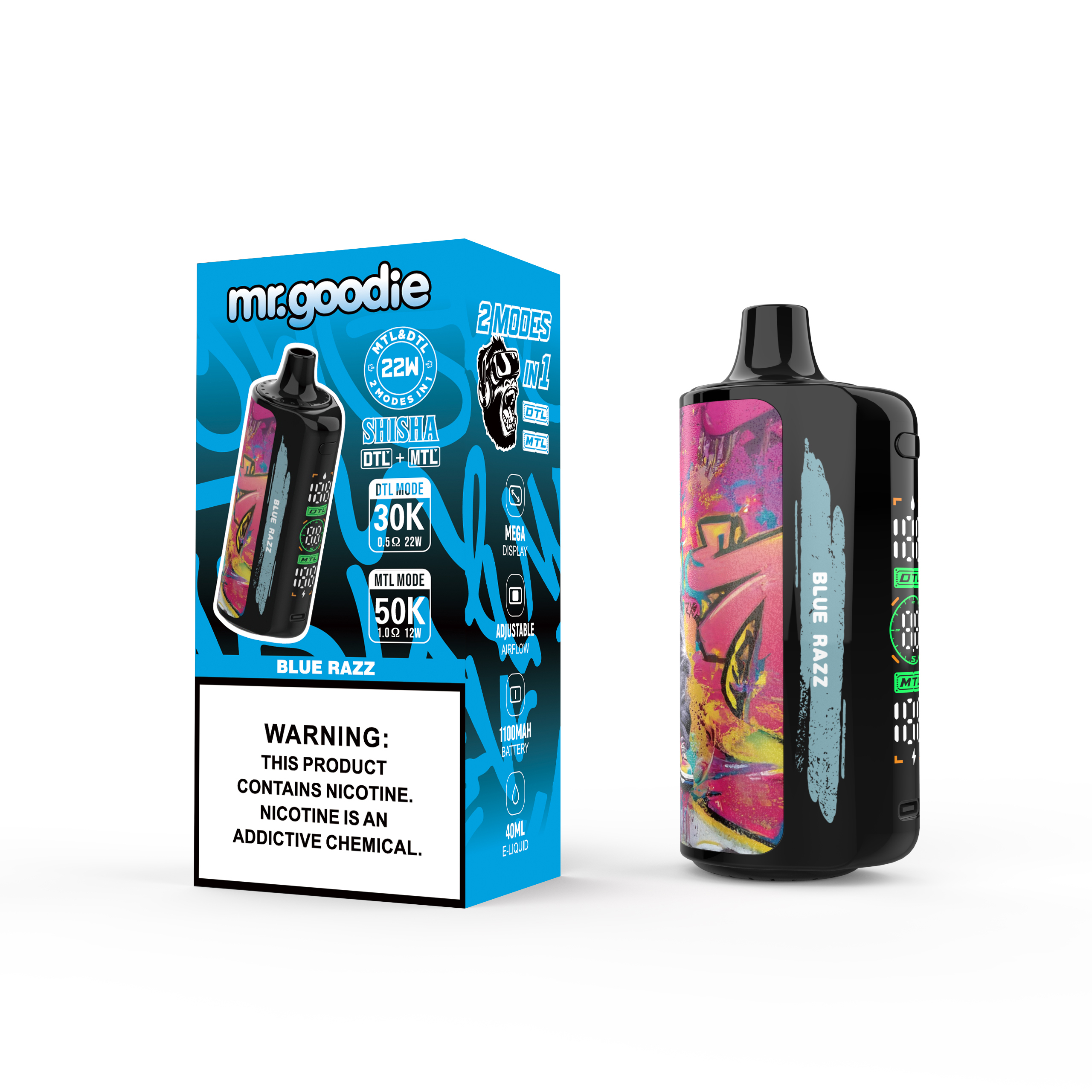 Mr. Goodie Shisha DTL/MTL Disposable Vape 50k Puffs