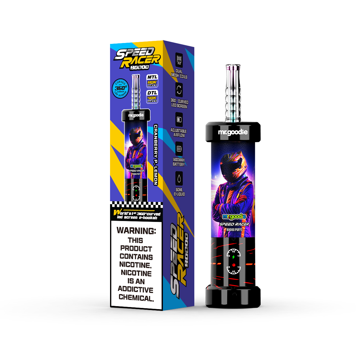 Mr. Goodie Speed Racer DTL/MTL Disposable Vape 40k/80k Puffs