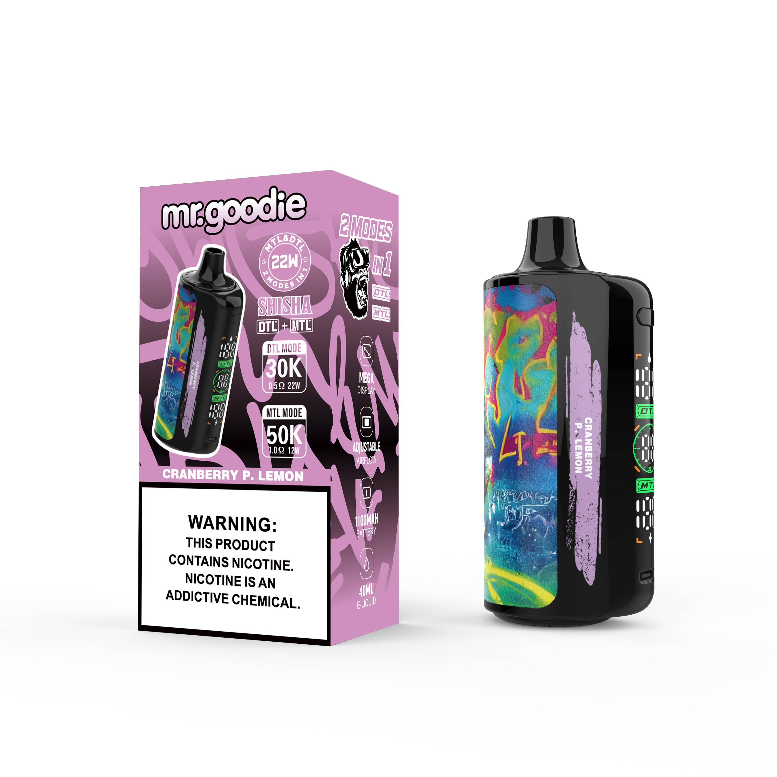 Mr. Goodie Shisha DTL/MTL Disposable Vape 50k Puffs