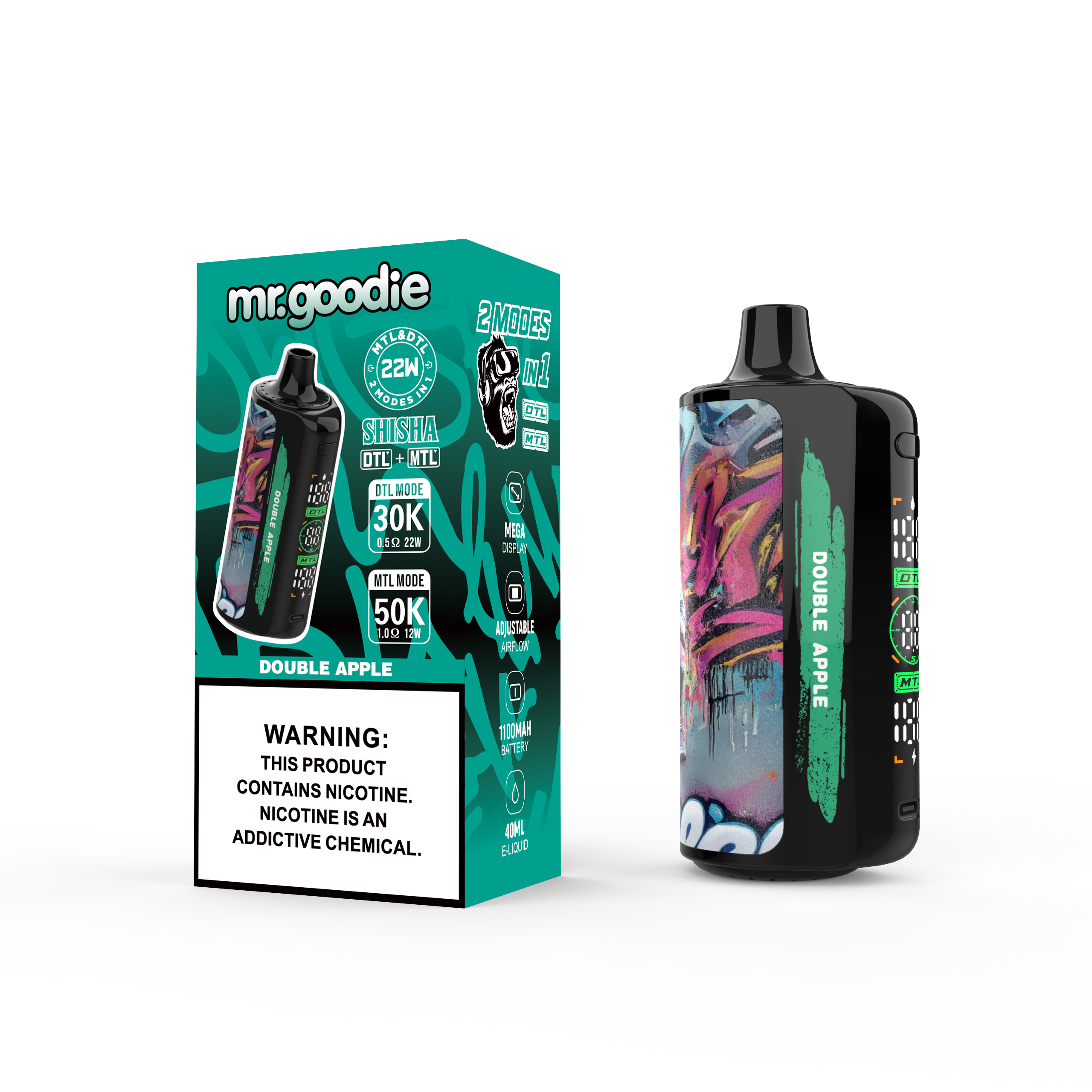 Mr. Goodie Shisha DTL/MTL Disposable Vape 50k Puffs