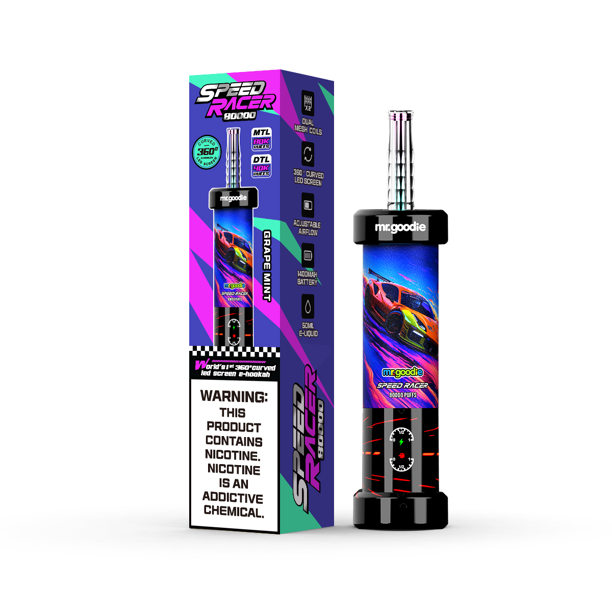 Mr. Goodie Speed Racer DTL/MTL Disposable Vape 40k/80k Puffs