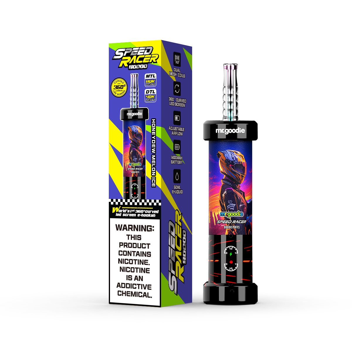 Mr. Goodie Speed Racer DTL/MTL Disposable Vape 40k/80k Puffs