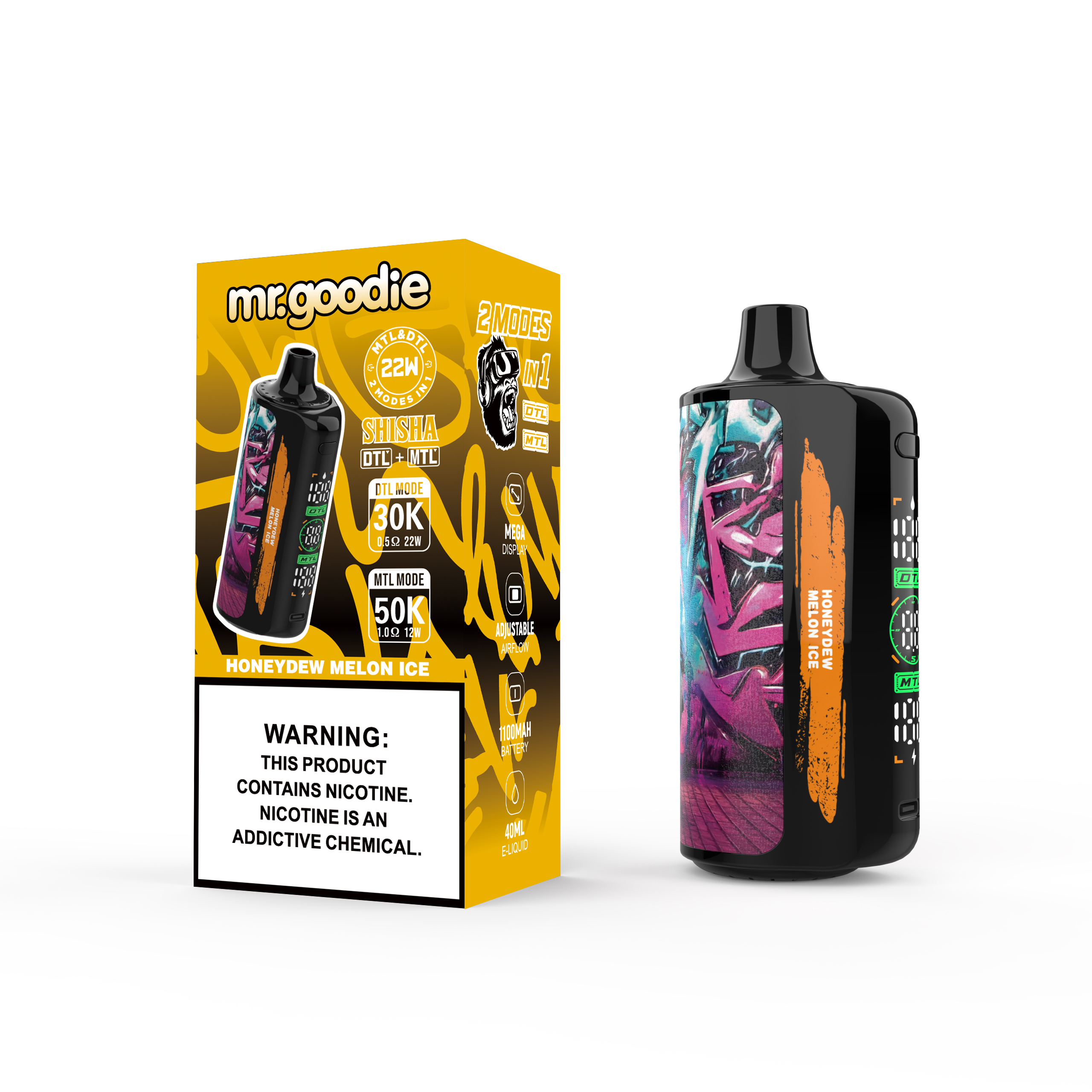 Mr. Goodie Shisha DTL/MTL Disposable Vape 50k Puffs
