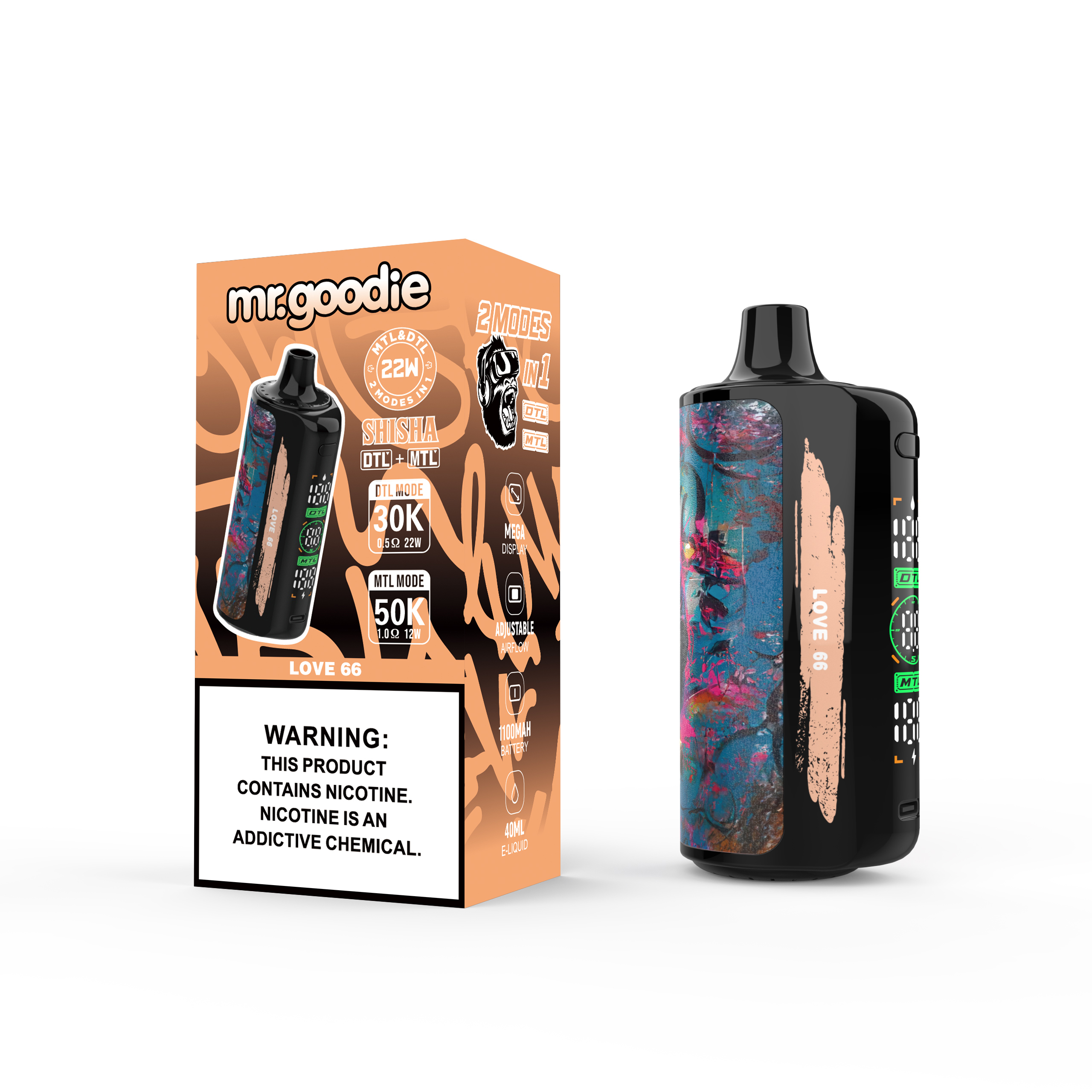 Mr. Goodie Shisha DTL/MTL Disposable Vape 50k Puffs