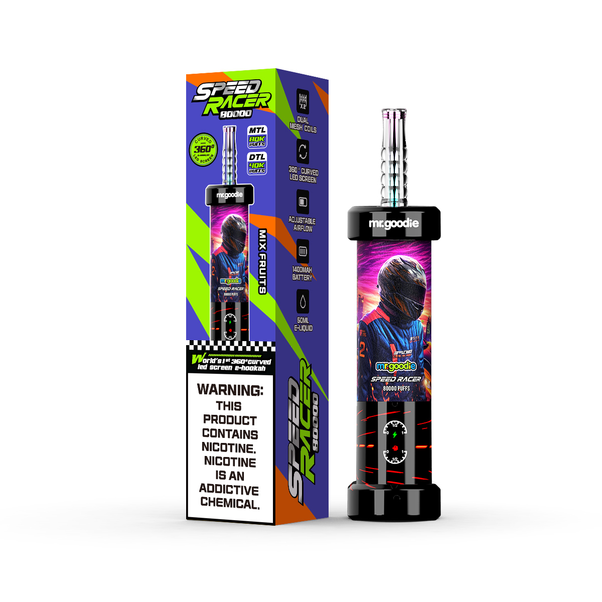 Mr. Goodie Speed Racer DTL/MTL Disposable Vape 40k/80k Puffs